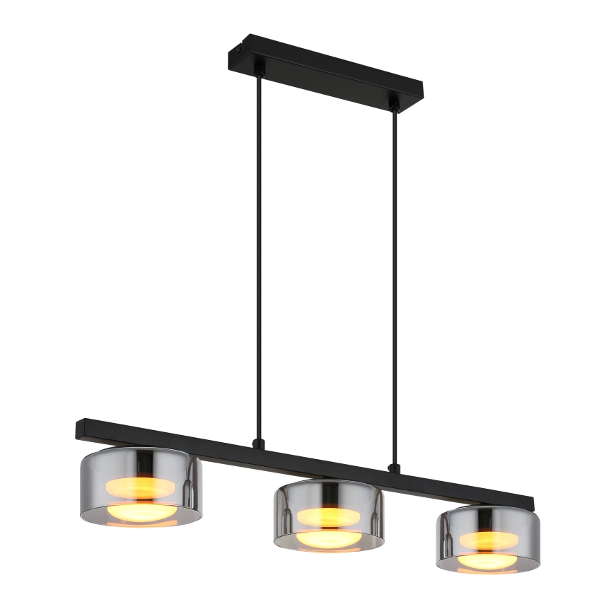 Globo - LED Pakabinamas sietynas 3xGX53/6W/230V dūminis/juoda