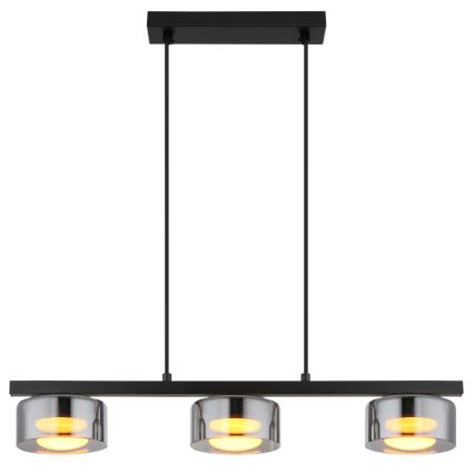 Globo - LED Pakabinamas sietynas 3xGX53/6W/230V dūminis/juoda