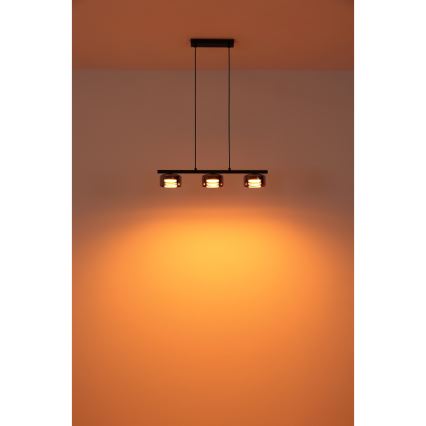 Globo - LED Pakabinamas sietynas 3xGX53/6W/230V dūminis/juoda