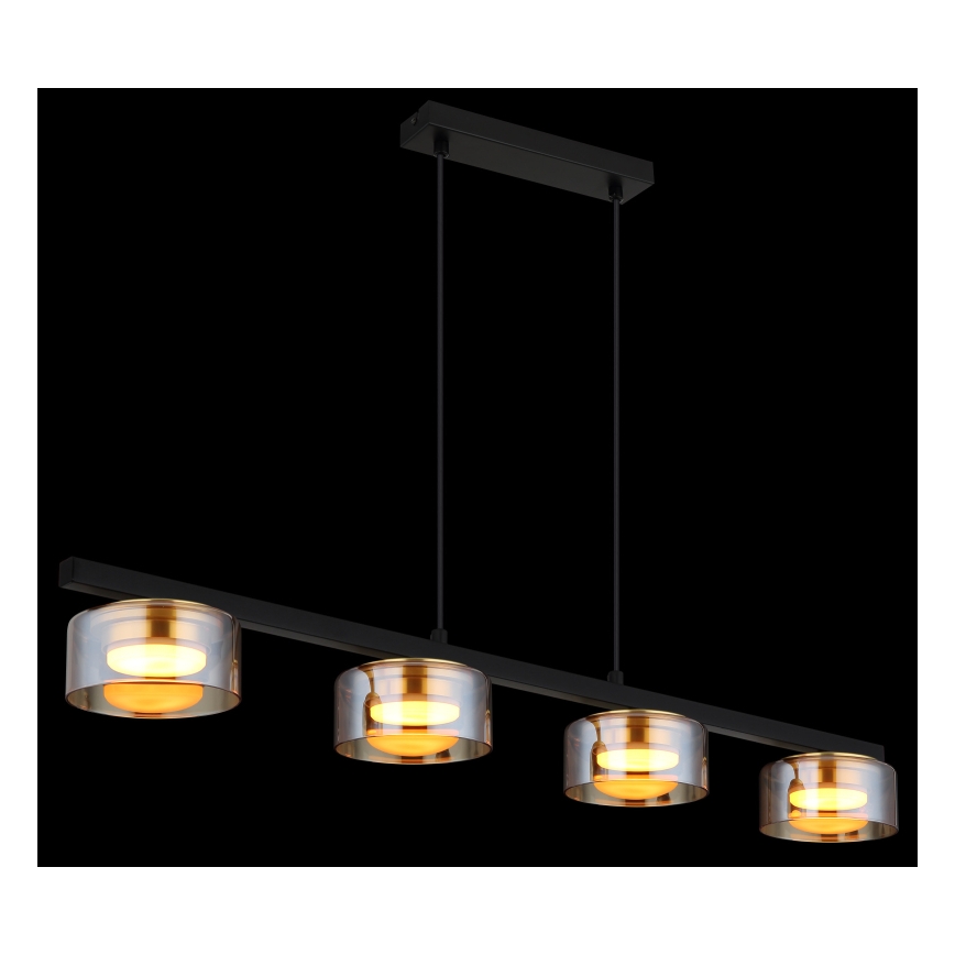 Globo - LED Pakabinamas sietynas 4xGX53/6W/230V dūminis/ruda