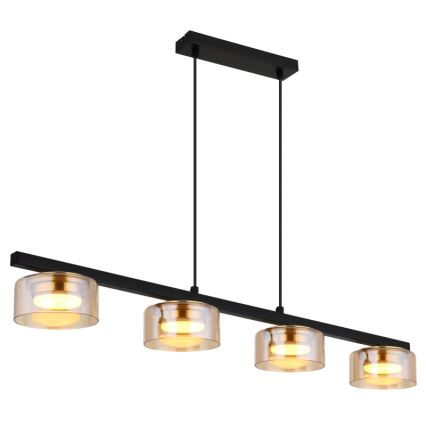 Globo - LED Pakabinamas sietynas 4xGX53/6W/230V dūminis/ruda