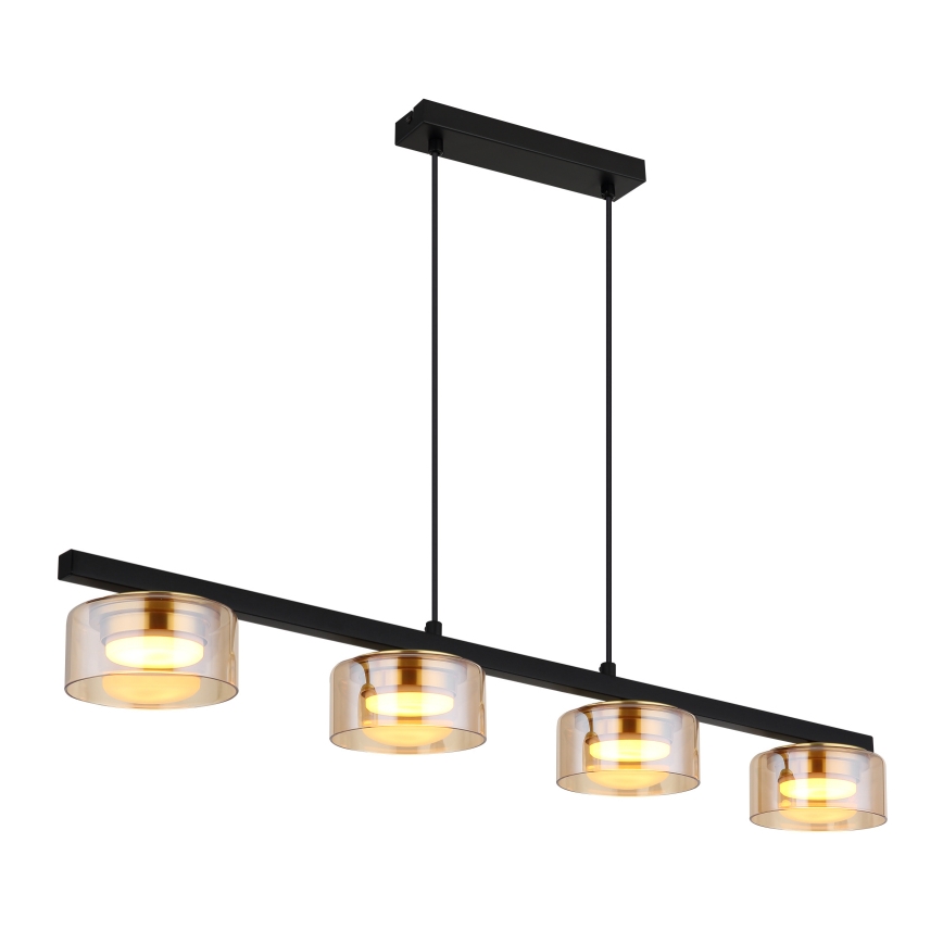 Globo - LED Pakabinamas sietynas 4xGX53/6W/230V dūminis/ruda