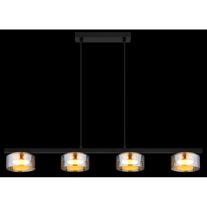 Globo - LED Pakabinamas sietynas 4xGX53/6W/230V dūminis/ruda