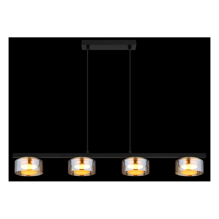 Globo - LED Pakabinamas sietynas 4xGX53/6W/230V dūminis/ruda