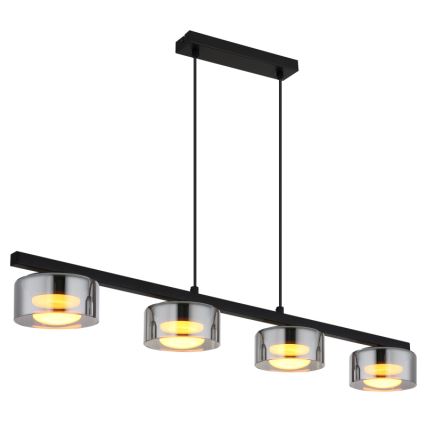 Globo - LED Pakabinamas sietynas 4xGX53/6W/230V dūminis/juoda