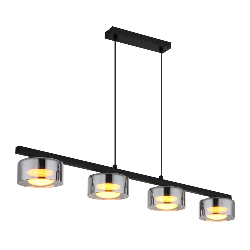 Globo - LED Pakabinamas sietynas 4xGX53/6W/230V dūminis/juoda