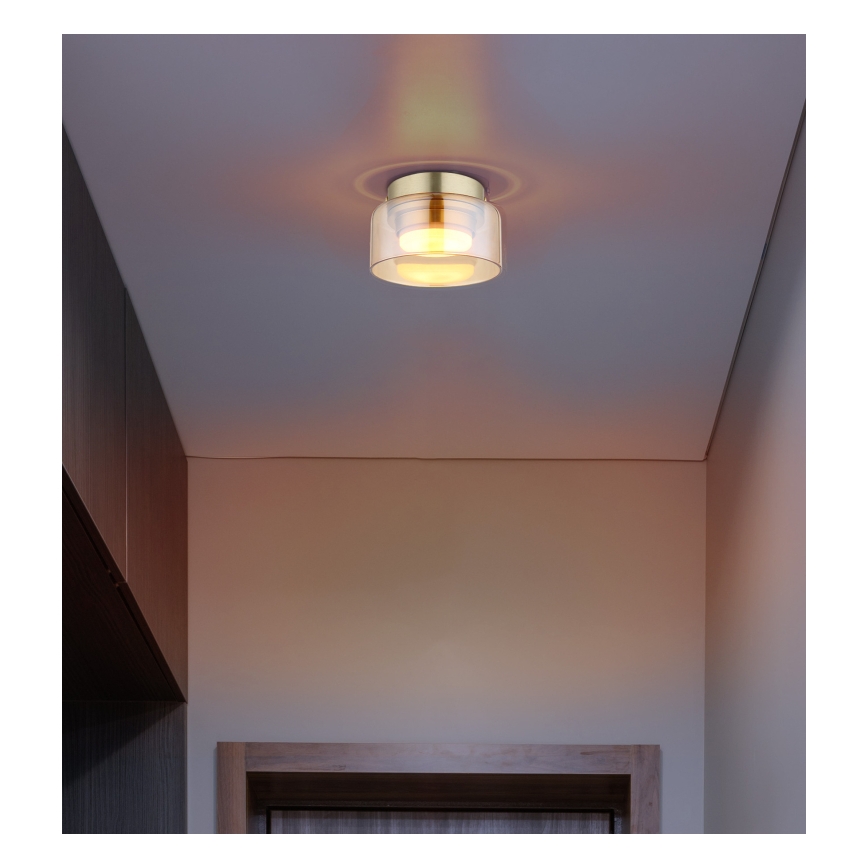 Globo - LED lubinis šviestuvas 1xGX53/6W/230V diametras 13 cm dūminis/ruda