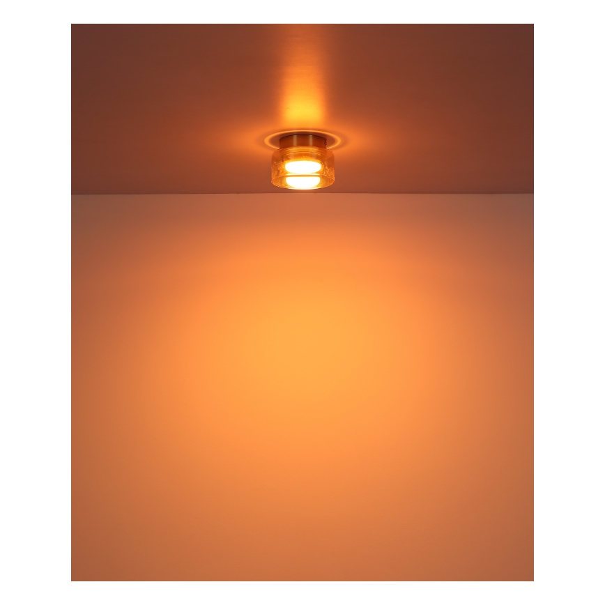 Globo - LED lubinis šviestuvas 1xGX53/6W/230V diametras 13 cm dūminis/ruda