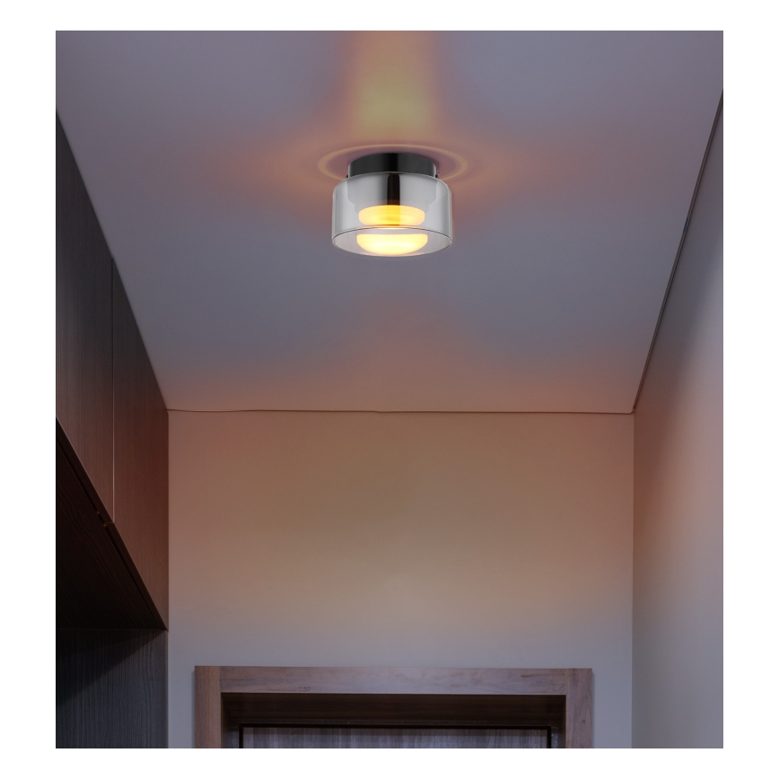 Globo - LED lubinis šviestuvas 1xGX53/6W/230V diametras 13 cm dūminis/juoda