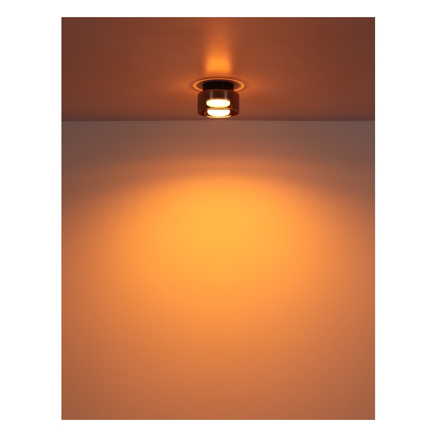 Globo - LED lubinis šviestuvas 1xGX53/6W/230V diametras 13 cm dūminis/juoda