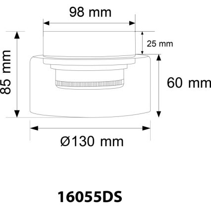 Globo - LED lubinis šviestuvas 1xGX53/6W/230V diametras 13 cm dūminis/juoda