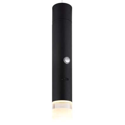 Globo - LED reguliuojamas jutiklinis įkraunamas šviestuvas 2in1 LED/2W/230/5V juodas
