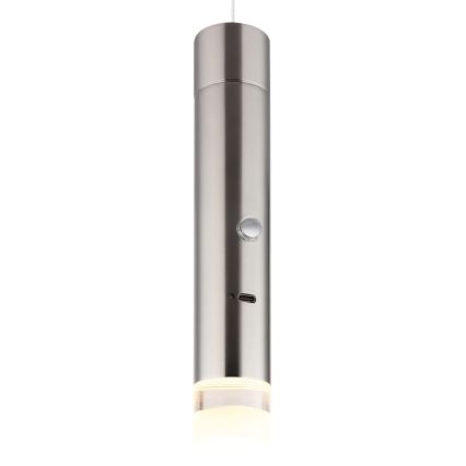 Globo - Dimeriuojamas jutiklinis įkraunamas šviestuvas 2in1 LED/2W/230/5V matinis chromas