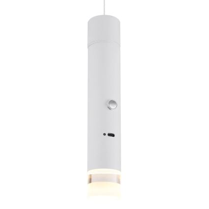 Globo - LED reguliuojamas jutiklinis įkraunamas šviestuvas 2 viename LED/2W/230/5V baltas