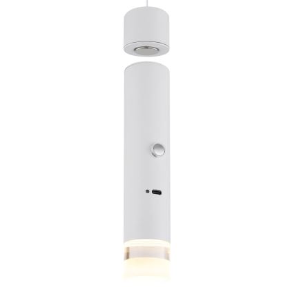 Globo - LED reguliuojamas jutiklinis įkraunamas šviestuvas 2 viename LED/2W/230/5V baltas