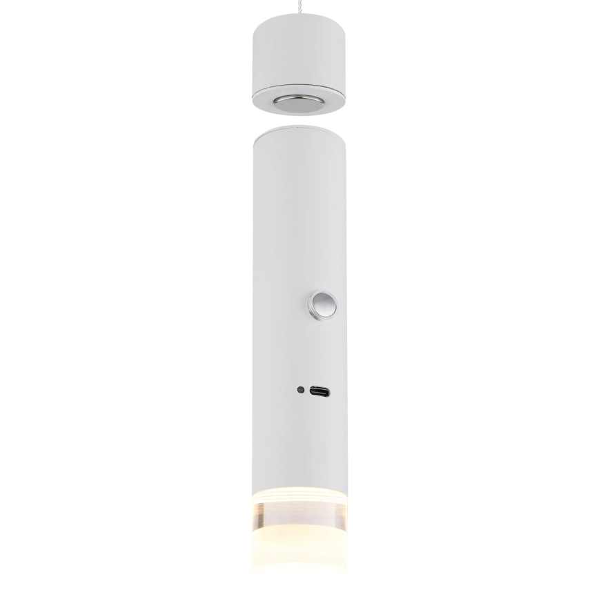 Globo - LED reguliuojamas jutiklinis įkraunamas šviestuvas 2 viename LED/2W/230/5V baltas