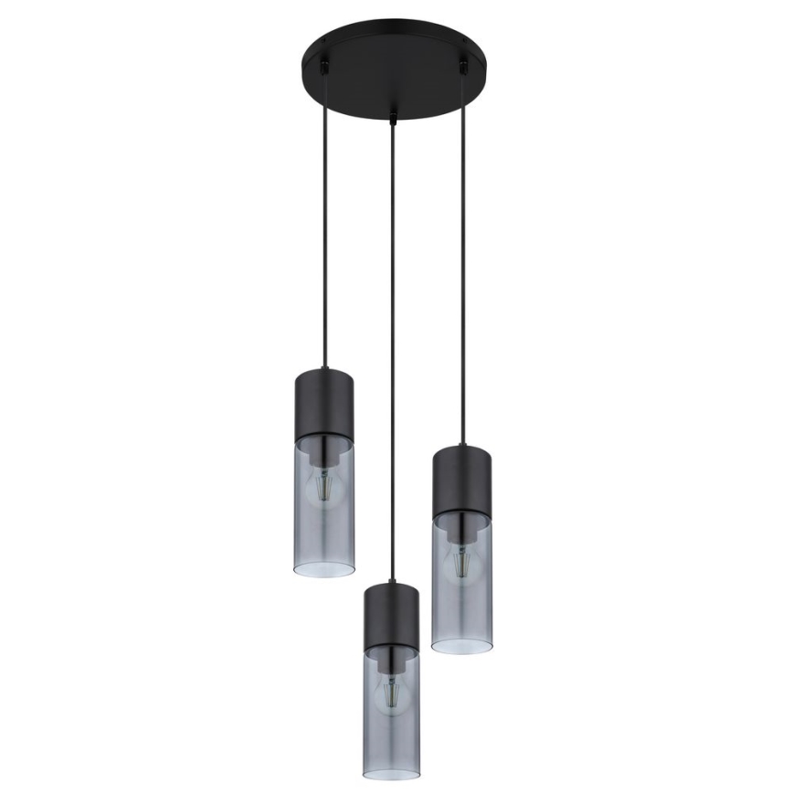 Globo - Pakabinamas sietynas 3xE27/25W/230V diametras 30 cm juoda