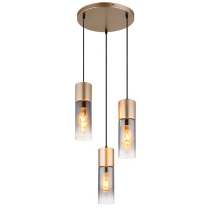 Globo - Pakabinamas sietynas 3xE27/25W/230V bronza diametras 34 cm