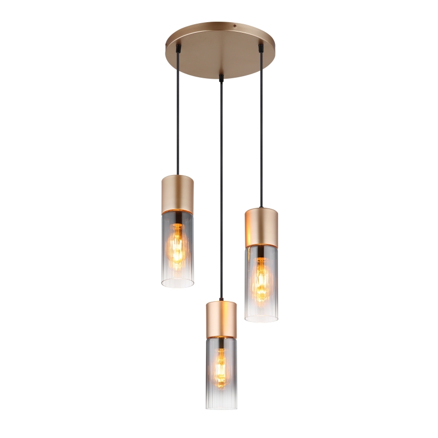 Globo - Pakabinamas sietynas 3xE27/25W/230V bronza diametras 34 cm
