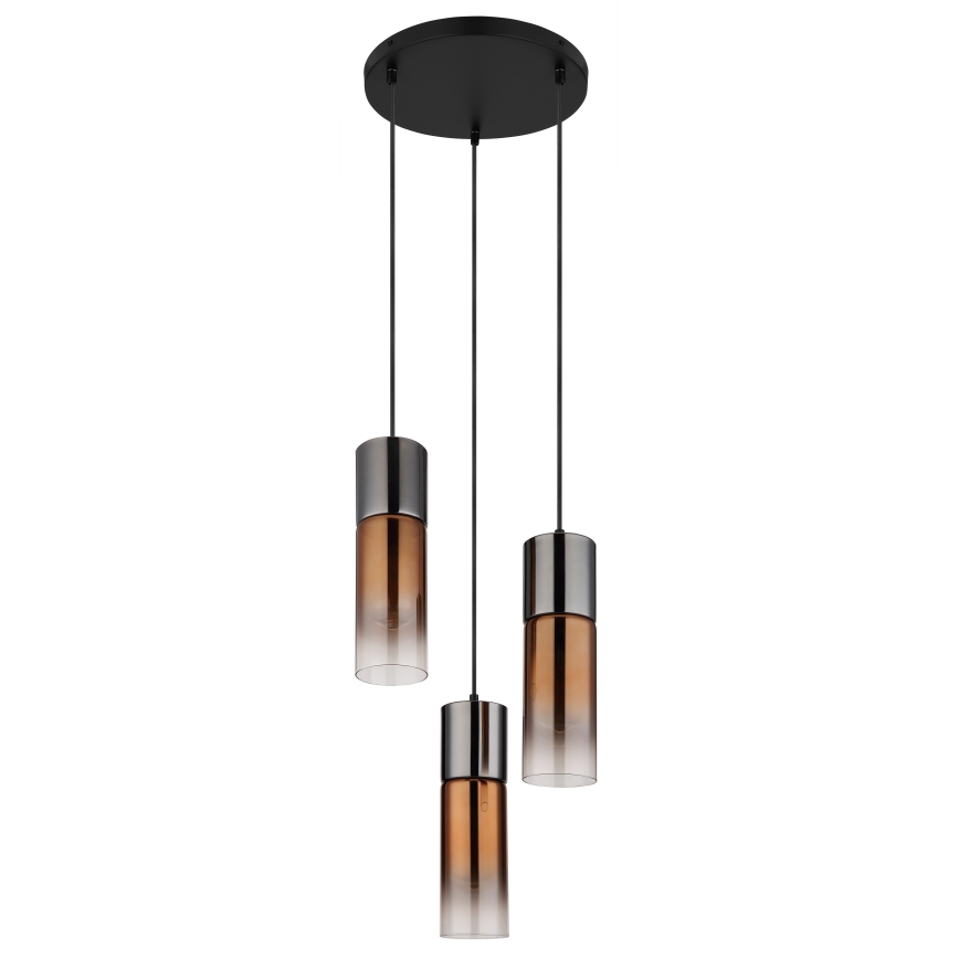 Globo - Pakabinamas sietynas 3xE27/25W/230V juoda/varis