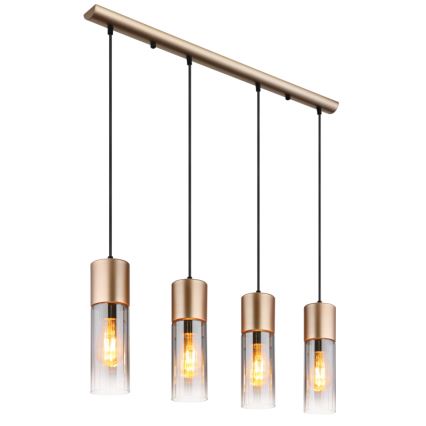 Globo - Pakabinamas šviestuvas ant troselio 4xE27/25W/230V bronzinis