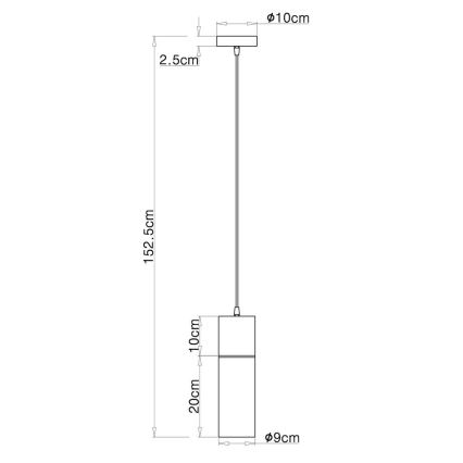 Globo - Pakabinamas sietynas 1xE27/25W/230V diametras 10,5 cm juoda