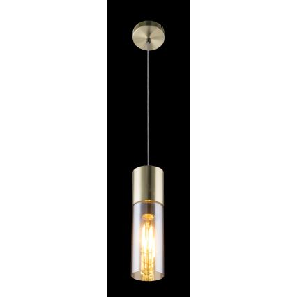 Globo - Pakabinamas sietynas 1xE27/25W/230V diametras 10,5 cm žalvaris