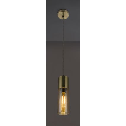 Globo - Pakabinamas sietynas 1xE27/25W/230V diametras 10,5 cm žalvaris