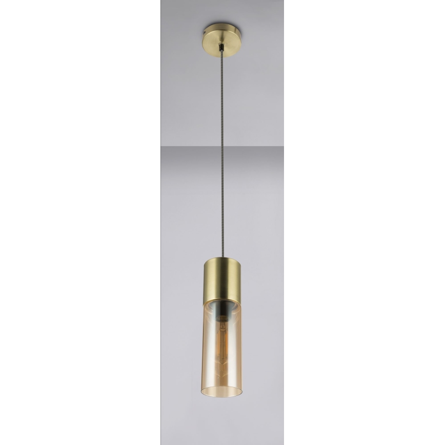 Globo - Pakabinamas sietynas 1xE27/25W/230V diametras 10,5 cm žalvaris