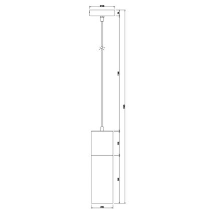 Globo - Pakabinamas sietynas 1xE27/25W/230V diametras 10,5 cm žalvaris