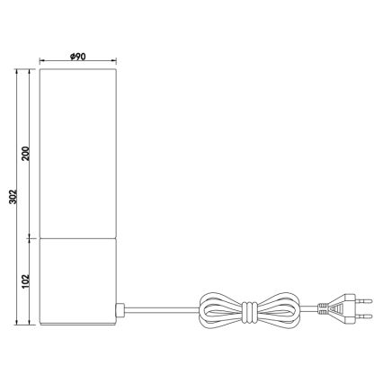 Globo - Jutiklinis stalinis šviestuvas 1xE27/25W/230V diametras 9 cm juoda