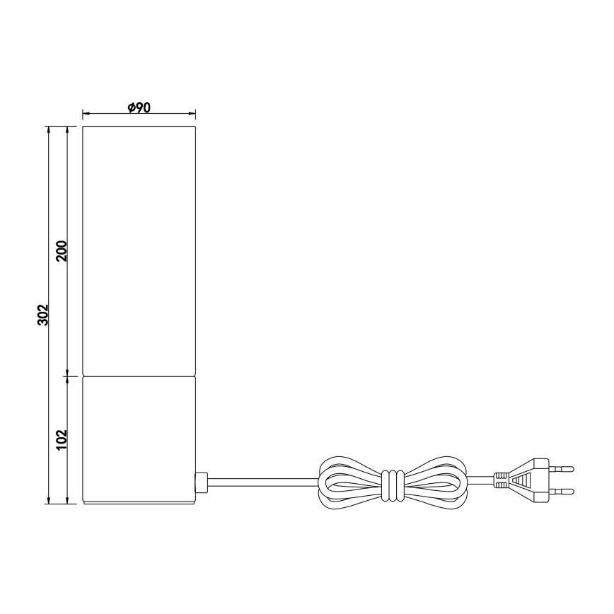 Globo - Jutiklinis stalinis šviestuvas 1xE27/25W/230V diametras 9 cm juoda