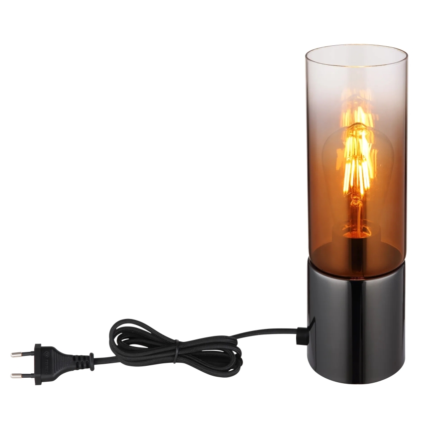 Globo - Jutiklinis stalinis šviestuvas 1xE27/25W/230V diametras 9 cm juoda/varis