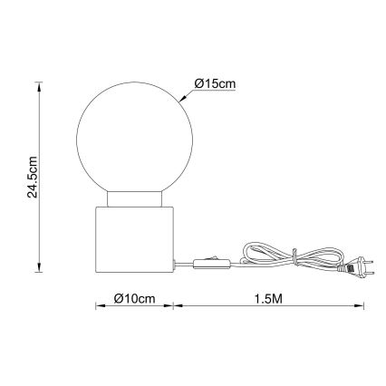 Globo - Stalinis šviestuvas 1xE14/25W/230V juoda