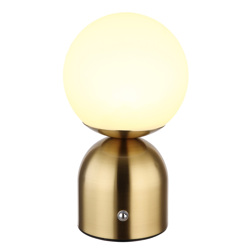 Globo - LED pritemdomas, liečiamas stalinis šviestuvas LED/2,5W/3,7V 2700K/4000K/6500K 1800 mAh USB žalvaris