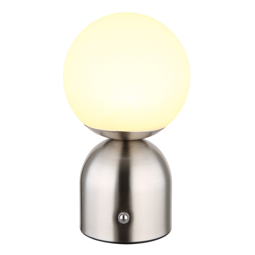 Globo - LED pritemdomas, liečiamas stalinis šviestuvas LED/2,5W/3,7V 2700K/4000K/6500K 1800 mAh USB matinis chromas