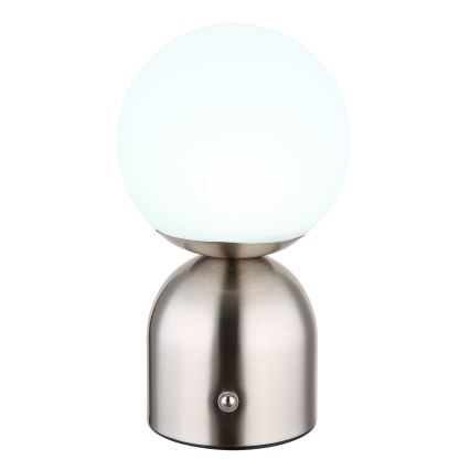 Globo - LED pritemdomas, liečiamas stalinis šviestuvas LED/2,5W/3,7V 2700K/4000K/6500K 1800 mAh USB matinis chromas