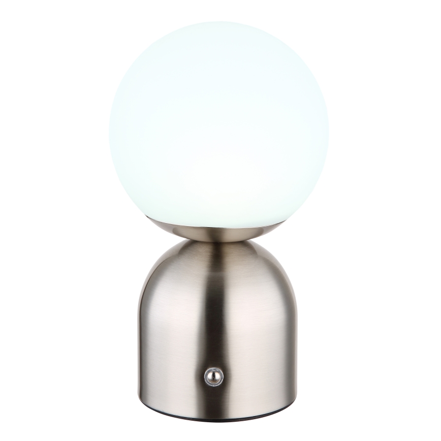 Globo - LED pritemdomas, liečiamas stalinis šviestuvas LED/2,5W/3,7V 2700K/4000K/6500K 1800 mAh USB matinis chromas