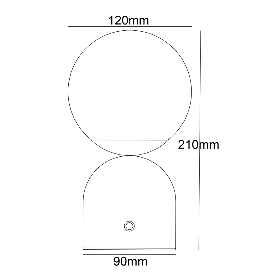 Globo - LED pritemdomas, liečiamas stalinis šviestuvas LED/2W/5V 2700/4000/6500K 1800 mAh balta