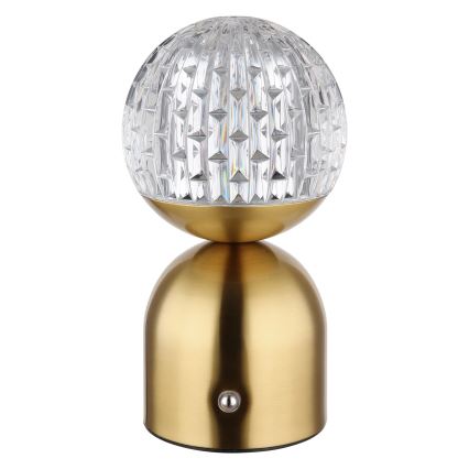 Globo - LED pritemdomas, liečiamas stalinis šviestuvas LED/2,5W/3,7V 2700/4000/6500K 1800 mAh USB žalvaris