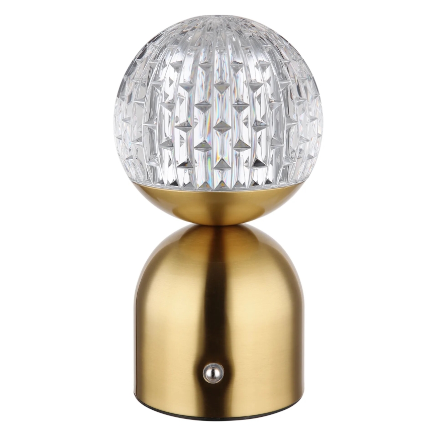 Globo - LED pritemdomas, liečiamas stalinis šviestuvas LED/2,5W/3,7V 2700/4000/6500K 1800 mAh USB žalvaris