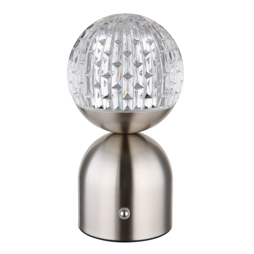 Globo - LED pritemdomas, liečiamas stalinis šviestuvas LED/2,5W/3,7V 2700/4000/6500K 1800 mAh USB matinis chromas