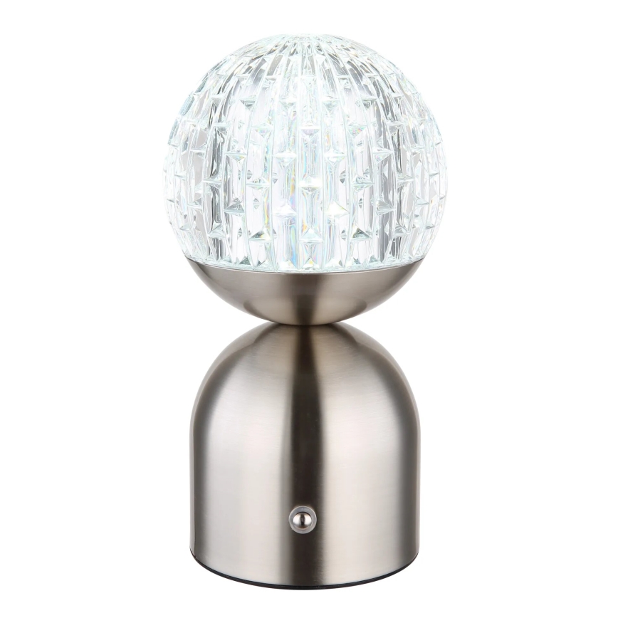 Globo - LED pritemdomas, liečiamas stalinis šviestuvas LED/2,5W/3,7V 2700/4000/6500K 1800 mAh USB matinis chromas