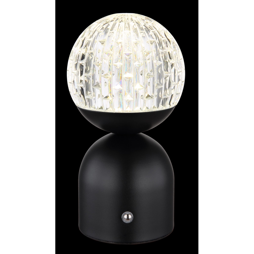 Globo - LED pritemdomas, liečiamas stalinis šviestuvas LED/2W/5V 2700/4000/6500K 1800 mAh juoda