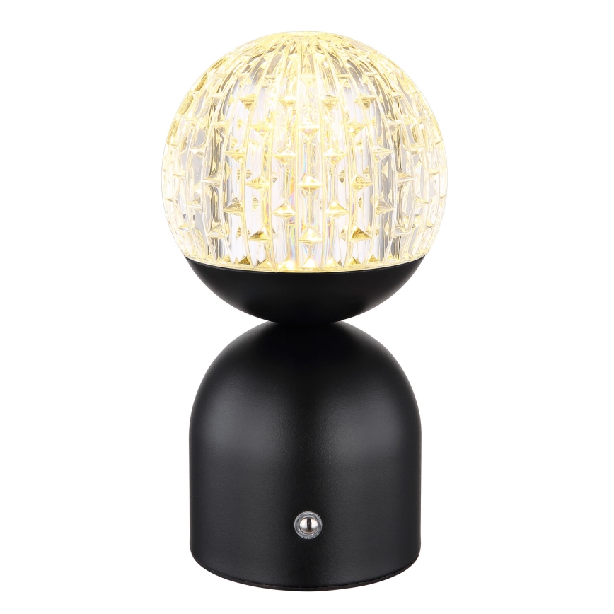 Globo - LED pritemdomas, liečiamas stalinis šviestuvas LED/2W/5V 2700/4000/6500K 1800 mAh juoda