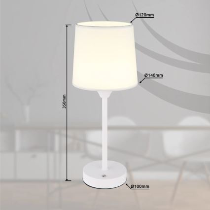 Globo - LED Pritemdoma įkraunama jutiklinė stalinė lempa LED/2,5W/3,7V 2700/4000/6500K 1800 mAh balta