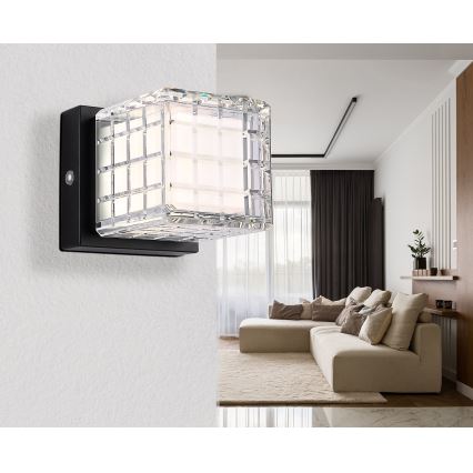 Globo - LED pritemdomas, liečiamas stalinis šviestuvas LED/2,5W/3,7V 2700K/4000K/6500K 1800 mAh USB juoda