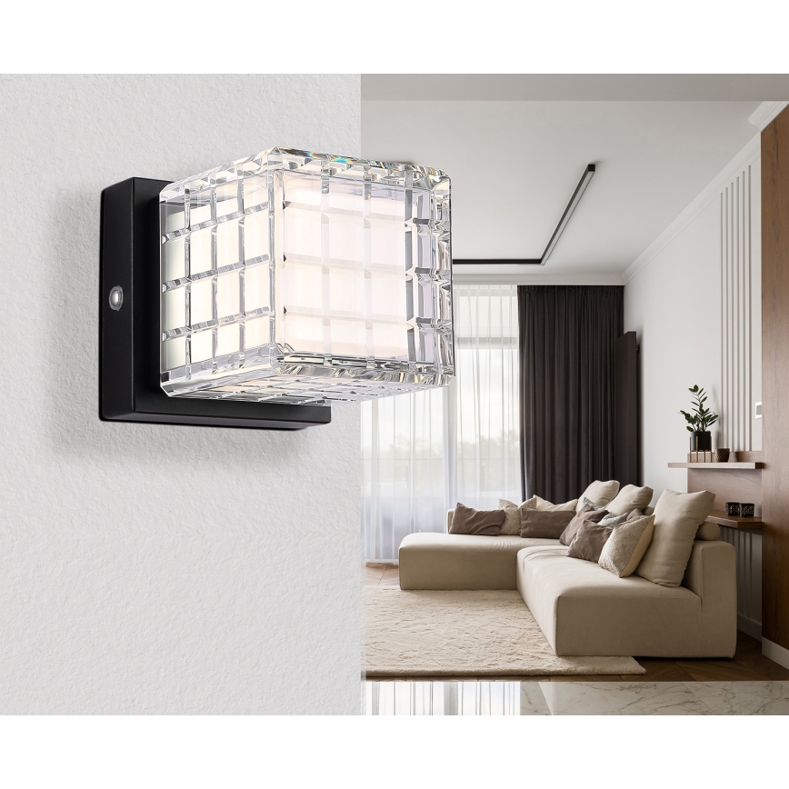 Globo - LED pritemdomas, liečiamas stalinis šviestuvas LED/2,5W/3,7V 2700K/4000K/6500K 1800 mAh USB juoda