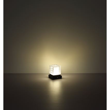Globo - LED pritemdomas, liečiamas stalinis šviestuvas LED/2,5W/3,7V 2700K/4000K/6500K 1800 mAh USB juoda