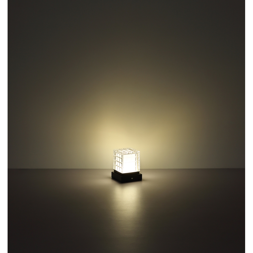 Globo - LED pritemdomas, liečiamas stalinis šviestuvas LED/2,5W/3,7V 2700K/4000K/6500K 1800 mAh USB juoda